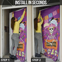 Dia De Muertos Mexico Door Cover La Calavera Catrina - Wonder Print Shop