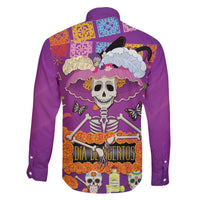 Dia De Muertos Mexico Family Matching Off The Shoulder Long Sleeve Dress and Hawaiian Shirt La Calavera Catrina - Wonder Print Shop