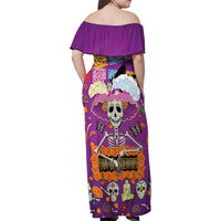 Dia De Muertos Mexico Family Matching Off Shoulder Maxi Dress and Hawaiian Shirt La Calavera Catrina - Wonder Print Shop