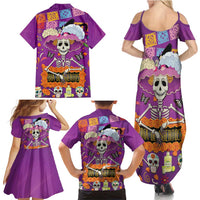 Dia De Muertos Mexico Family Matching Summer Maxi Dress and Hawaiian Shirt La Calavera Catrina - Wonder Print Shop