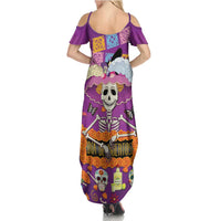 Dia De Muertos Mexico Family Matching Summer Maxi Dress and Hawaiian Shirt La Calavera Catrina - Wonder Print Shop