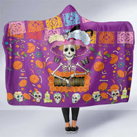 Dia De Muertos Mexico Hooded Blanket La Calavera Catrina - Wonder Print Shop