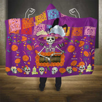 Dia De Muertos Mexico Hooded Blanket La Calavera Catrina - Wonder Print Shop