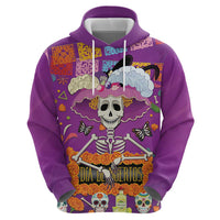 Dia De Muertos Mexico Hoodie La Calavera Catrina - Wonder Print Shop
