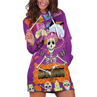 Dia De Muertos Mexico Hoodie Dress La Calavera Catrina - Wonder Print Shop