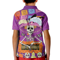 Dia De Muertos Mexico Kid Polo Shirt La Calavera Catrina - Wonder Print Shop