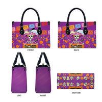 Dia De Muertos Mexico Leather Bag La Calavera Catrina - Wonder Print Shop