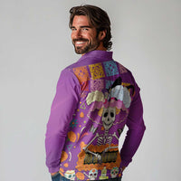 Dia De Muertos Mexico Long Sleeve Polo Shirt La Calavera Catrina - Wonder Print Shop