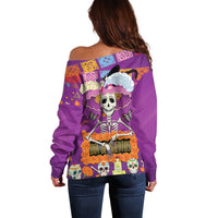 Dia De Muertos Mexico Off Shoulder Sweater La Calavera Catrina - Wonder Print Shop