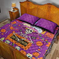 Dia De Muertos Mexico Quilt Bed Set La Calavera Catrina - Wonder Print Shop