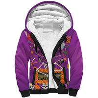 Dia De Muertos Mexico Sherpa Hoodie La Calavera Catrina - Wonder Print Shop