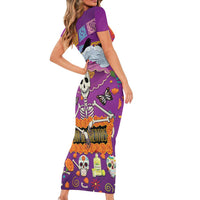 Dia De Muertos Mexico Short Sleeve Bodycon Dress La Calavera Catrina - Wonder Print Shop