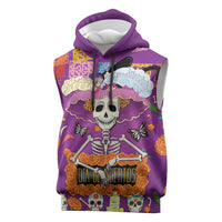 Dia De Muertos Mexico Sleeveless Hoodie La Calavera Catrina - Wonder Print Shop