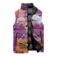 Dia De Muertos Mexico Sleeveless Puffer Jacket La Calavera Catrina - Wonder Print Shop
