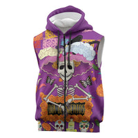 Dia De Muertos Mexico Sleeveless Zip Hoodie La Calavera Catrina - Wonder Print Shop