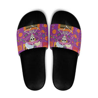 Dia De Muertos Mexico Slide Sandals La Calavera Catrina - Wonder Print Shop