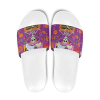 Dia De Muertos Mexico Slide Sandals La Calavera Catrina - Wonder Print Shop