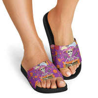 Dia De Muertos Mexico Slide Sandals La Calavera Catrina - Wonder Print Shop