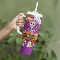 Dia De Muertos Mexico Tumbler With Handle La Calavera Catrina - Wonder Print Shop