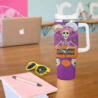 Dia De Muertos Mexico Tumbler With Handle La Calavera Catrina - Wonder Print Shop