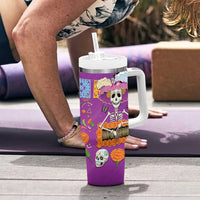 Dia De Muertos Mexico Tumbler With Handle La Calavera Catrina - Wonder Print Shop
