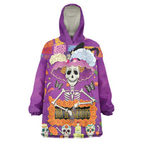 Dia De Muertos Mexico Wearable Blanket Hoodie La Calavera Catrina - Wonder Print Shop