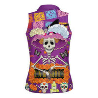 Dia De Muertos Mexico Women Sleeveless Polo Shirt La Calavera Catrina - Wonder Print Shop