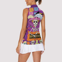 Dia De Muertos Mexico Women Sleeveless Polo Shirt La Calavera Catrina - Wonder Print Shop