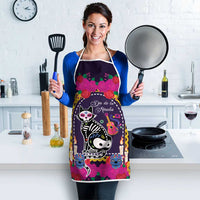 Mexico Day Of The Dead Apron Cat Skeleton Dia De Los Meowtos - Wonder Print Shop