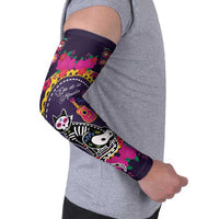 Mexico Day Of The Dead Arm Sleeves Cat Skeleton Dia De Los Meowtos - Wonder Print Shop