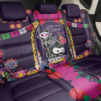 Mexico Day Of The Dead Back Car Seat Cover Cat Skeleton Dia De Los Meowtos - Wonder Print Shop