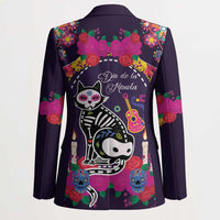 Mexico Day Of The Dead Blazer Cat Skeleton Dia De Los Meowtos - Wonder Print Shop