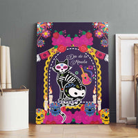 Mexico Day Of The Dead Canvas Wall Art Cat Skeleton Dia De Los Meowtos - Wonder Print Shop