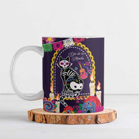 Mexico Day Of The Dead Ceramic Mug Cat Skeleton Dia De Los Meowtos - Wonder Print Shop