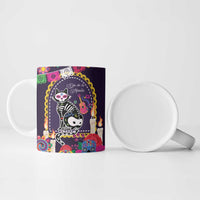 Mexico Day Of The Dead Ceramic Mug Cat Skeleton Dia De Los Meowtos - Wonder Print Shop