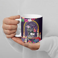 Mexico Day Of The Dead Ceramic Mug Cat Skeleton Dia De Los Meowtos - Wonder Print Shop