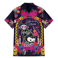 Mexico Day Of The Dead Family Matching Mermaid Dress and Hawaiian Shirt Cat Skeleton Dia De Los Meowtos - Wonder Print Shop