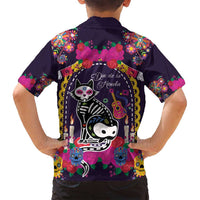 Mexico Day Of The Dead Family Matching Summer Maxi Dress and Hawaiian Shirt Cat Skeleton Dia De Los Meowtos - Wonder Print Shop