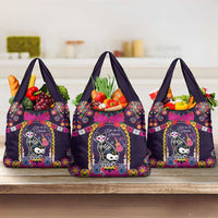 Mexico Day Of The Dead Grocery Bag Cat Skeleton Dia De Los Meowtos - Wonder Print Shop