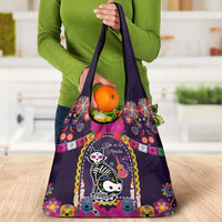 Mexico Day Of The Dead Grocery Bag Cat Skeleton Dia De Los Meowtos - Wonder Print Shop