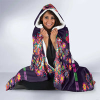 Mexico Day Of The Dead Hooded Blanket Cat Skeleton Dia De Los Meowtos - Wonder Print Shop