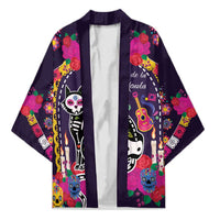 Mexico Day Of The Dead Kimono Cat Skeleton Dia De Los Meowtos - Wonder Print Shop