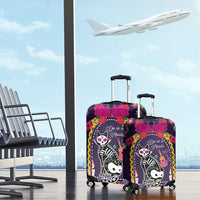 Mexico Day Of The Dead Luggage Cover Cat Skeleton Dia De Los Meowtos - Wonder Print Shop