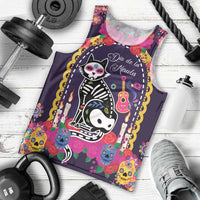 Mexico Day Of The Dead Men Tank Top Cat Skeleton Dia De Los Meowtos - Wonder Print Shop