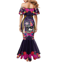 Mexico Day Of The Dead Mermaid Dress Cat Skeleton Dia De Los Meowtos - Wonder Print Shop