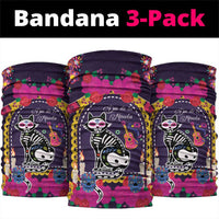 Mexico Day Of The Dead Neck Gaiter Cat Skeleton Dia De Los Meowtos - Wonder Print Shop