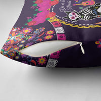 Mexico Day Of The Dead Pillow Cover Cat Skeleton Dia De Los Meowtos - Wonder Print Shop