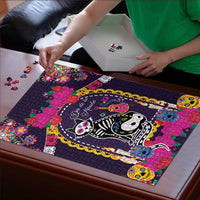 Mexico Day Of The Dead Puzzle Cat Skeleton Dia De Los Meowtos - Wonder Print Shop