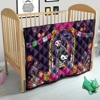 Mexico Day Of The Dead Quilt Cat Skeleton Dia De Los Meowtos - Wonder Print Shop