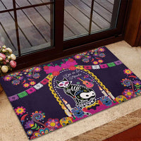 Mexico Day Of The Dead Rubber Doormat Cat Skeleton Dia De Los Meowtos - Wonder Print Shop